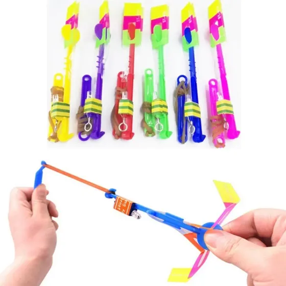 Kit 50 Avatar Voador Helicóptero Led Foguete Brinquedo