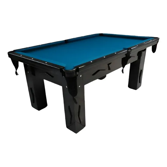 Mesa De Bilhar Sinuca Preta E Tecido Azul