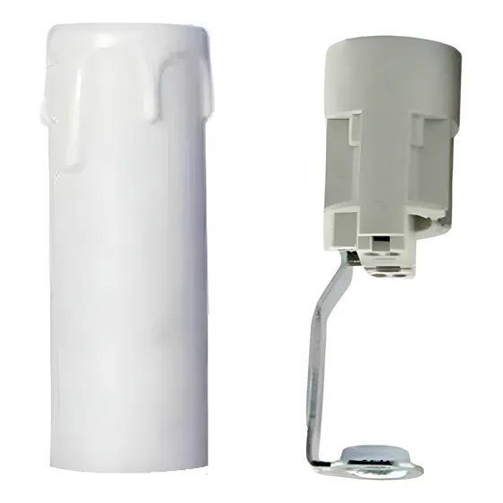 Bocal Soquete E-14 Vela Lagrima 70mm Lustres 6 Peças