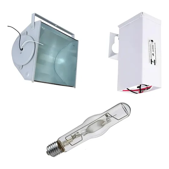 Kit Refletor + Lâmpada Branca Metálica 400w + Reator Externo