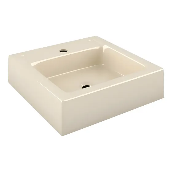 Cuba De Apoio Quadrada P/ Banheiro 41cm Gênova Biscuit/ Bege