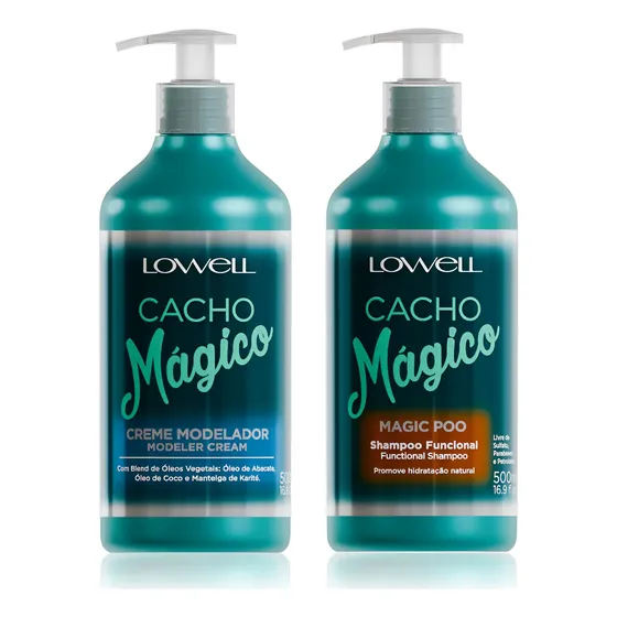 Lowell Shampoo Funcional Cacho Mágico + Creme Modelador