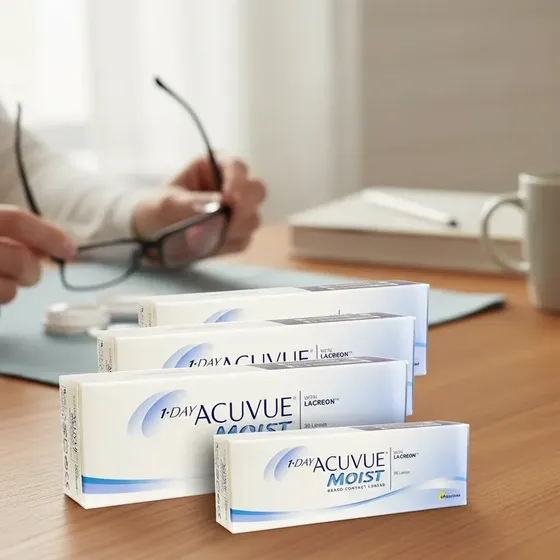 Lente De Contato 1 Day Acuvue Moist Miopia Combo 3+1 Grátis