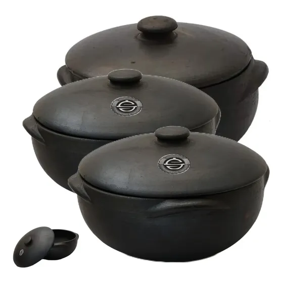 Kit Com 3 Panelas De Barro Capacidade 3 Litros Nº 3