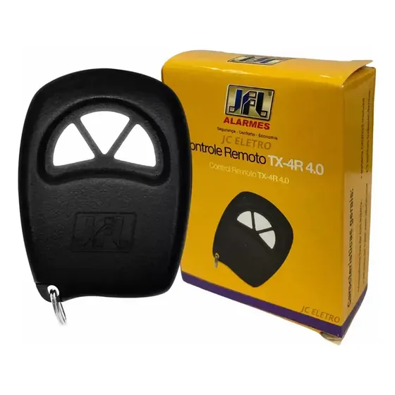 Controle Remoto P/ Portão, Alarme 433 Mhz Tx4-r Jfl Preto