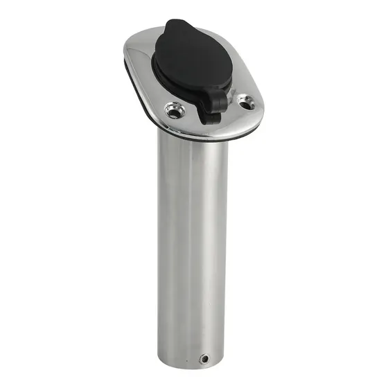 Porta Vara Porta Caniço Inclinado Em Aço Inox Com Tampa