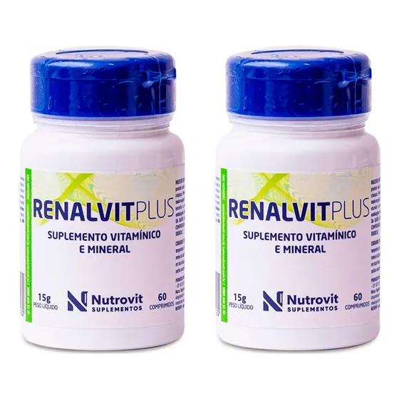 2 Frascos De Renalvit Plus 60 Caps (total 120 Comprimidos)