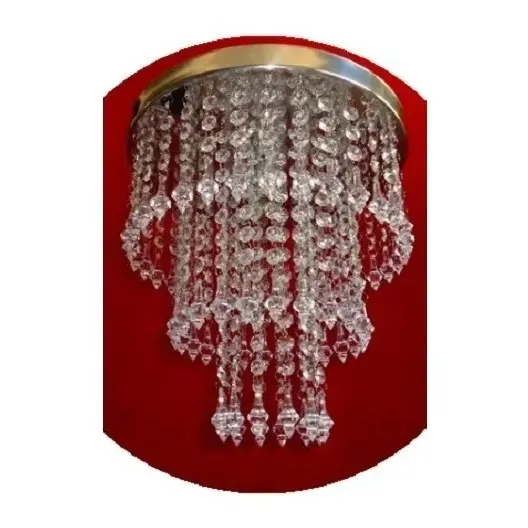 Lustre De Cristal Acrilico Comp:31cm Base:30cm P/1 Lâmp