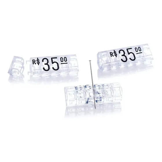 Kit De Preços Para Vitrine 255 Peças - Cristal C/ Preto