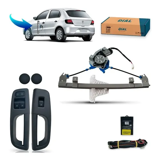 Kit Vidro Eletrico Gol G5 G6 G7 Voyage Dianteiro Inteligente