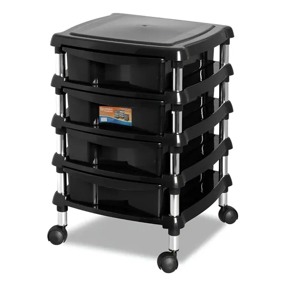 Gaveteiro Organizador 4 Gavetas P E Rodízios N616 -niquelar2