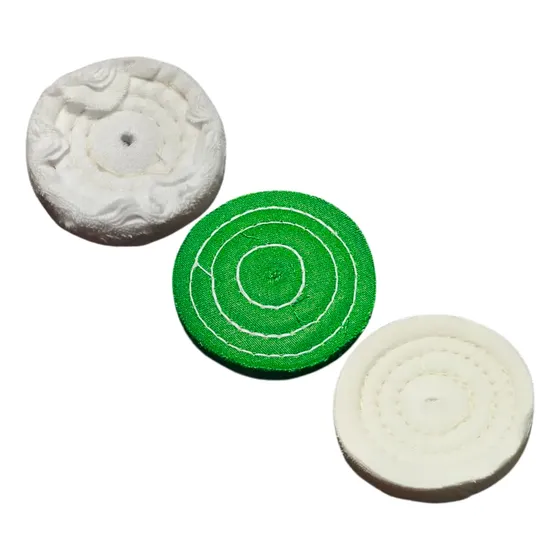 3 Rodas Polimento Brilho Escova Algodao Brim Flanela 3 Pol