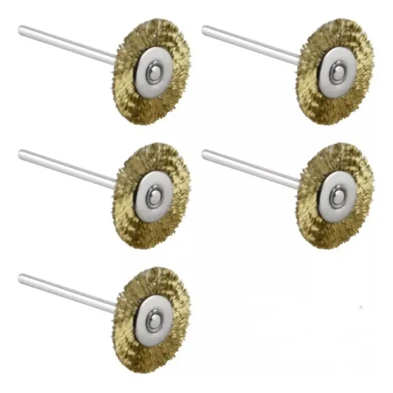 Kit Com 5 Escovas De Latao Para Limpeza Retifica