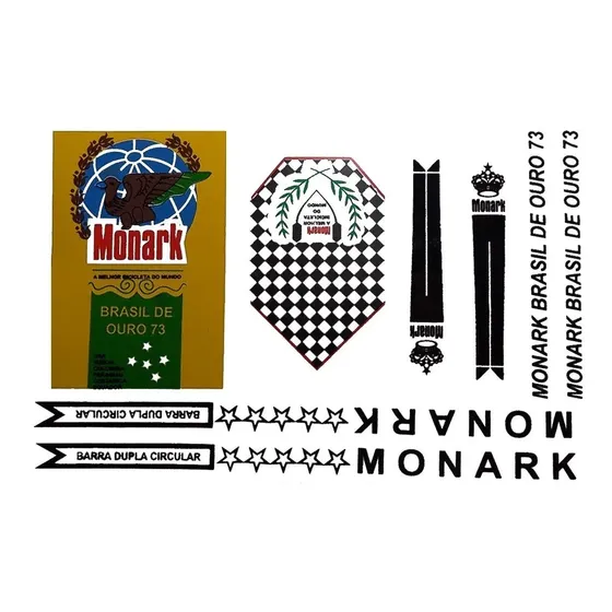 Adesivo Para Bicicleta Monark Brasil De Ouro 73 1973