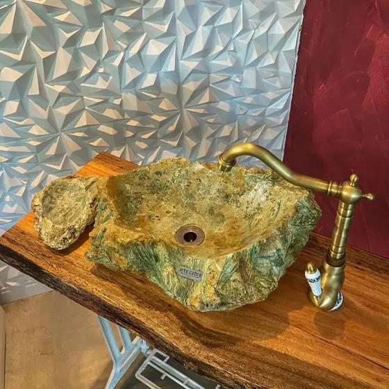 Cuba Pia Importada Luxo Banheiro Lavabo Pedra Natural