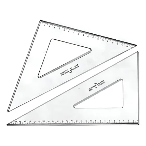 Par De Esquadros Desetec Trident C/escala (1521 E 1621)