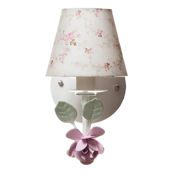 Arandela/ Luminária Parede Flor Grande Rosa Bebê Infantil