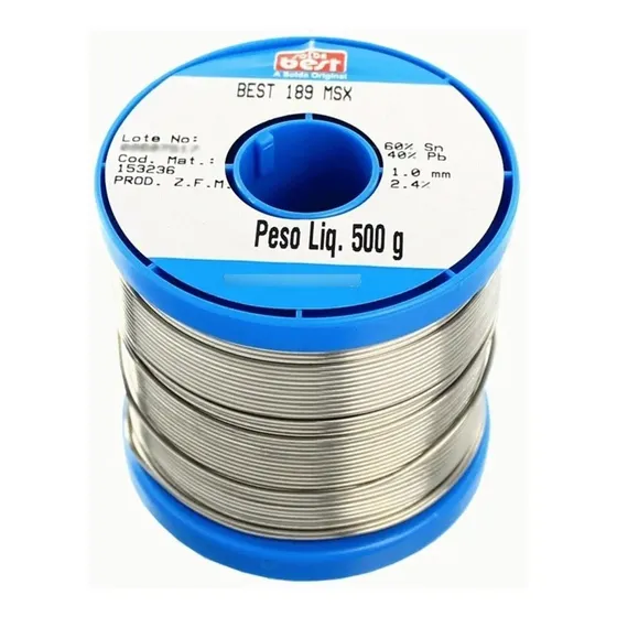 Estanho Solda Best Carr. 1,0mm Azul 500g