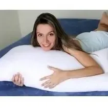 Travesseiro Mini Xuxão 90 Cm X 45cm Em Silicone E Percal