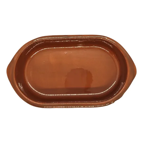 Assadeira De Barro Oval No2 30x19 Cm - 1,5 L. Ref.1804 Motta