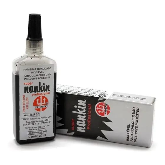 Tinta Nanquim Trident 20 Ml. Para Canetas Recarregáveis.