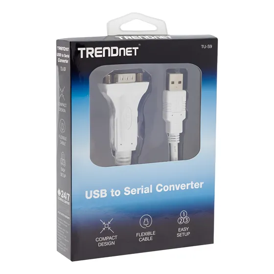 Cabo Conversor Trendnet Tu-s9 Usb Para Serial Db9 Rs232 V3.2