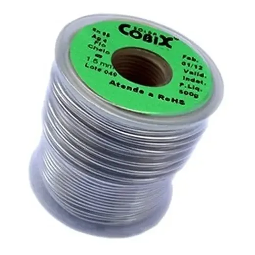 Solda Estanho Prata Cobix Liga 96x4 Diâm. 1,5 Mm 500g