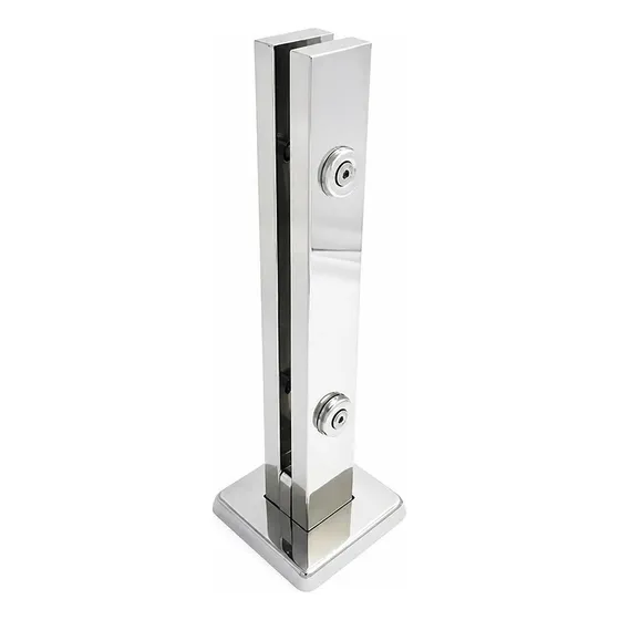 Coluna Torre Em Inox 40cm 2 Furos Guarda Corpo