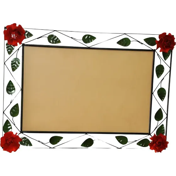 Moldura Para Espelho Em Ferro Flores- Barato - Oferta