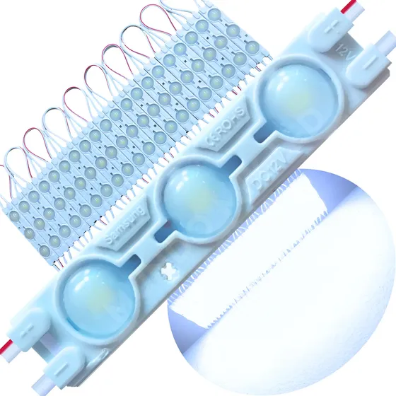 400pçs Módulo Injetado 12v 1,7w 7025 3-leds Frio 6500k 160º