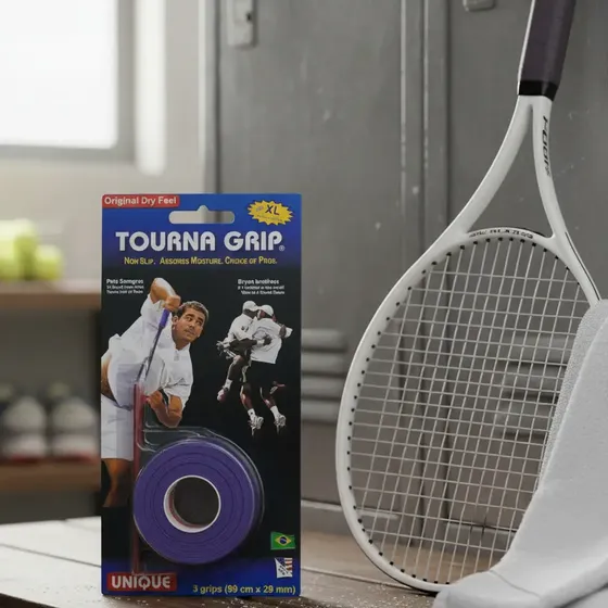 Overgrip Unique Tourna Grip Original Dry Azul Pack Com 3 Un.