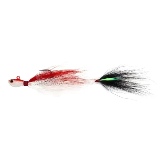 Isca Jig Pro-tsuri Cichla 4/0 15grs Cor Branco E Vermelho