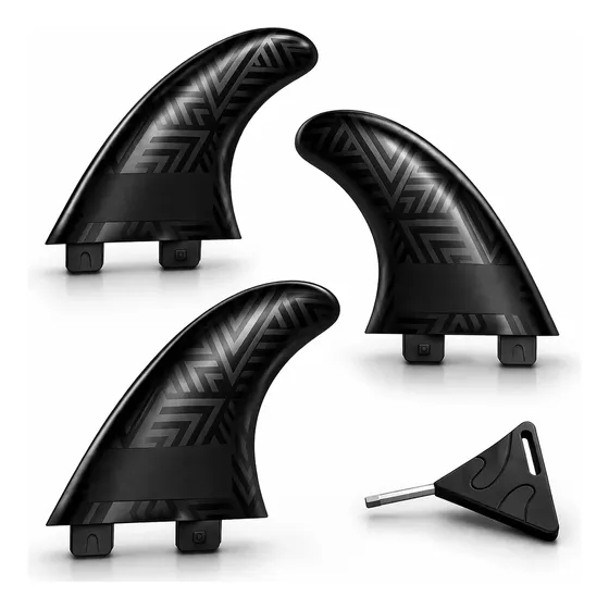 Quilhas Surf Fcs M5 + Chave (3 Quilhas Mais Chave)