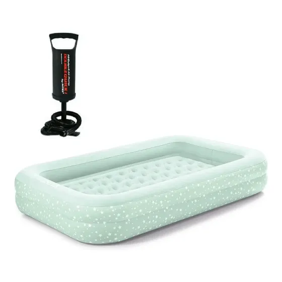 Colchão Inflável Veludado Cama Infantil Noite Feliz Intex