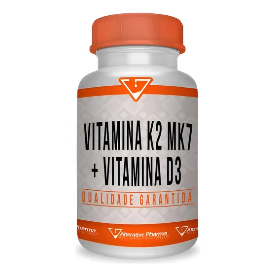 Vitamina K2 Mk7 120mcg + Vitamina D3 5000ui 120 Cápsulas