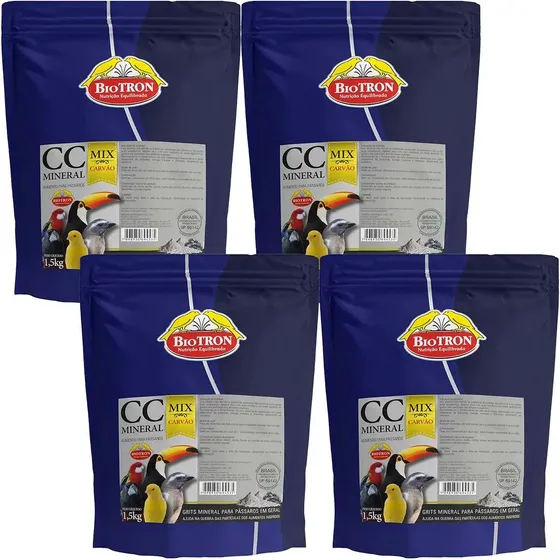Kit 4 Cc Mineral Mix 1,5kg Com Carvão - Biotron