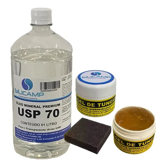 Oleo Usp E Gel P/ Tabua De Corte Hidratar E Impermeabilizar