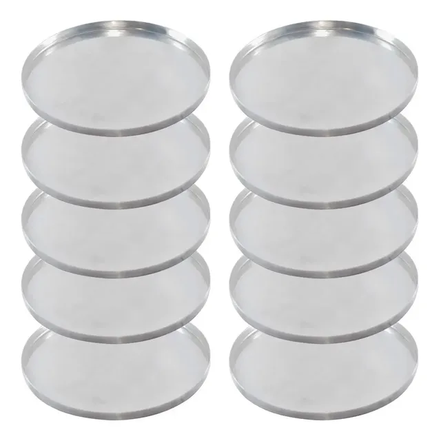 Mini Forma De Pizza 10 Cm Jogo 10 Peças Aluminio Resistente