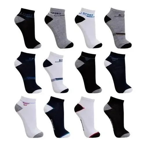 Kit 12 Pares Meia Premium Cano Curto Tamanho Especial 38ao44