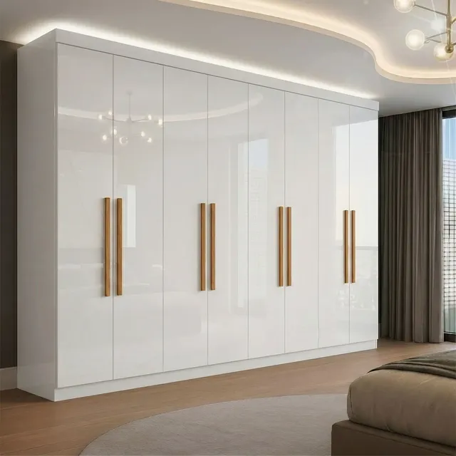 Guarda Roupa Casal 8 Portas 4 Gavetas Paris Espresso Móveis