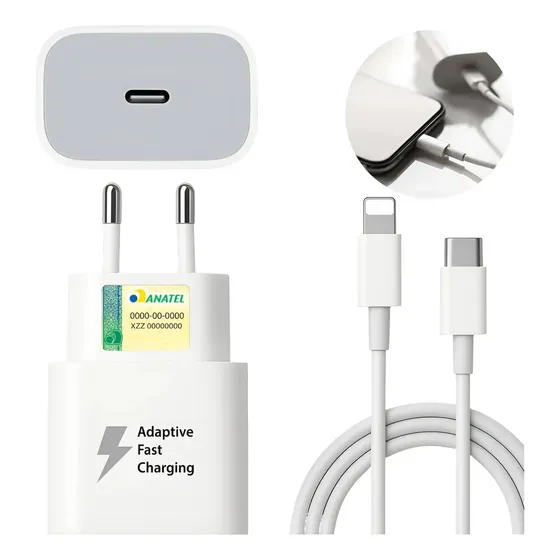 Carregador Fonte Rapido Para Iphone 11 12 13 14 Pro Max 20w