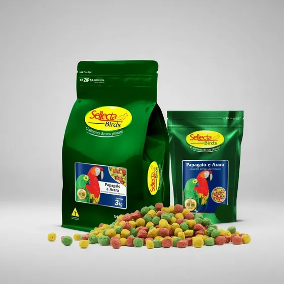 Sellecta Ração Extrusada 3kg Para Papagaio E Arara