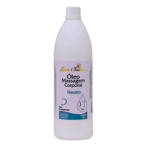 Óleo Massagem Corporal Neutro 1 L Lírio Branco