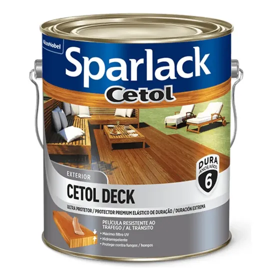Verniz Cetol Deck Semi Brilho Natural 3,6 Litros Sparlack