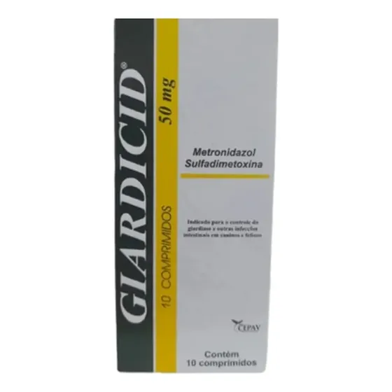 Giardicid 50mg 10 Comp. Cepav Giardíase Cães E Gatos