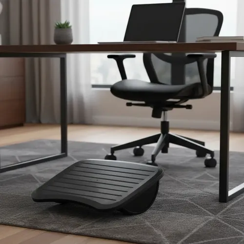 Apoio Descanso Base Suporte Ergonômico Para Os Pés - Preto