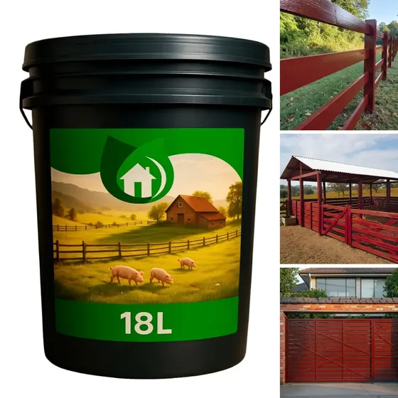 Tinta Óleo Vermelho Óxido Proteção Para Fazenda E Ferro