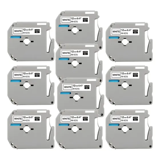 10x Fita Etiquetador Brother Pt-70 Pt-80 Pt-90 Mk231