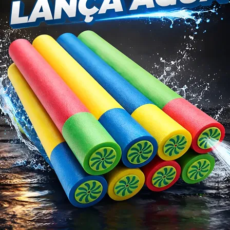 Kit 6 Lança Atira Água Flutuante 40cm Piscina Praia Esguicho Aleatório