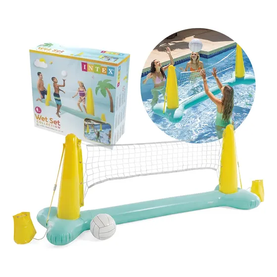 Kit Voleibol Inflável Praia Piscina Bola Rede - 56508 Intex